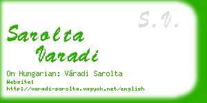sarolta varadi business card